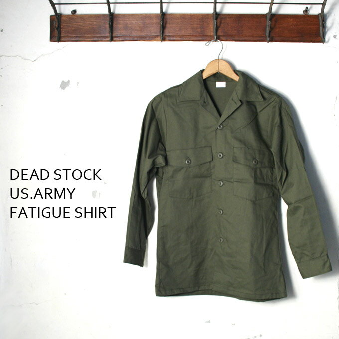 1987年製 デッドストックアメリカ軍US ARMY FATIGUE SHIRTファティーグシャツ ミリタリーシャツオリーブドラブ ネコポス対応