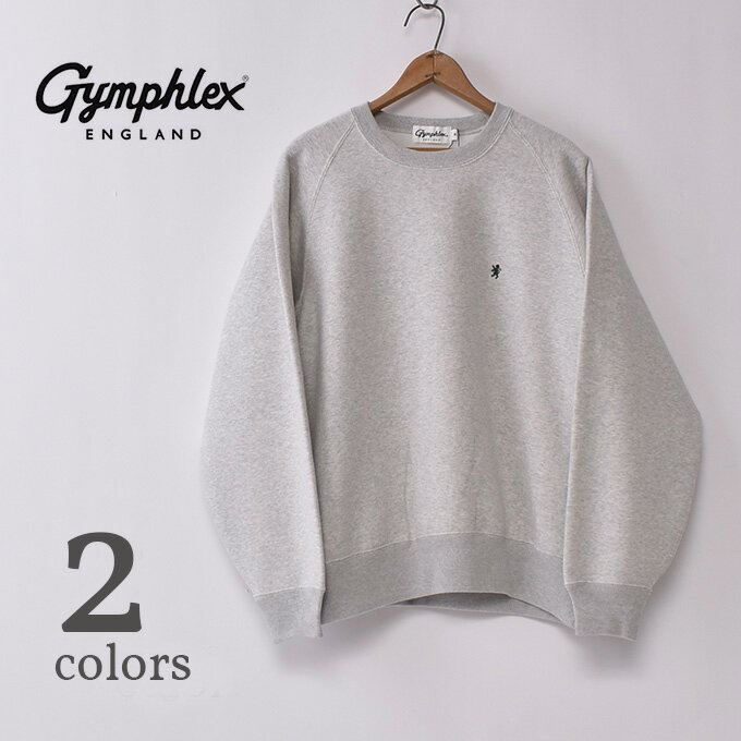 【Gymphlex】ジムフレックスCREW NECK PULLOVER（ GY-C0292 TCA）クルーネックプルオーバー MENスウェット トレーナー全2色（TOP GREY CHARCOAL）z10x