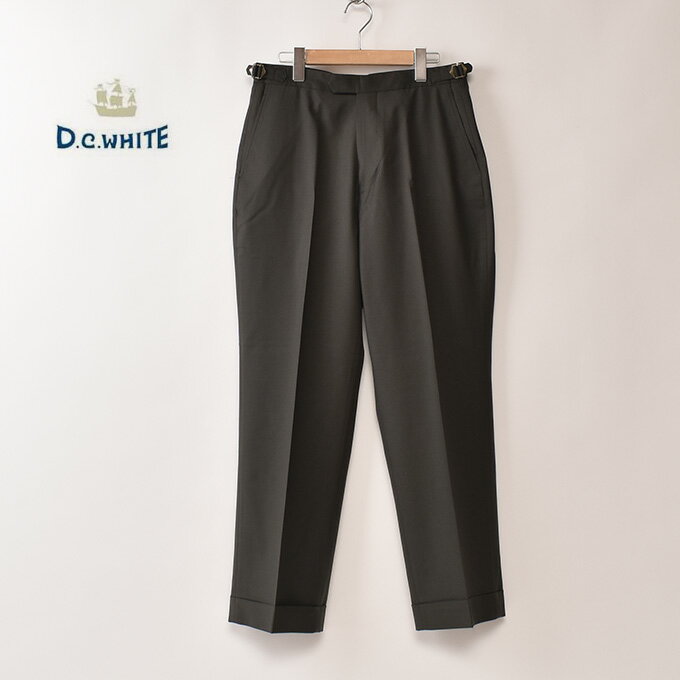 乐天商城 - DC WHITE / DRESS TROPICAL TROUSER (D261855) / OLIVE (45)DCホワイト ディーシーホワイト / ドレストロピカルトラウザー ウールパンツ / オリーブ