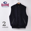 【GAME SPORTSWEAR】ゲームスポーツウェアVarsity Vest ヴァリスティーベストスタジャン スタジアムジャンパー全2色《S-70》