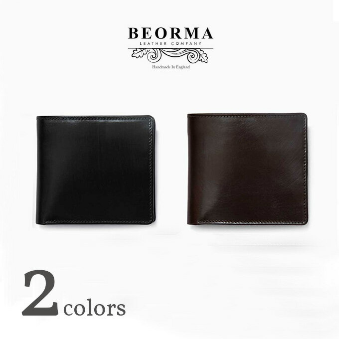 ベオーマレザーカンパニーS0040 NOTECASE / BRIDLE LEATHER二つ折りウォレット 財布全2色 BLACK・DARK BROWN