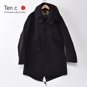 【TEN-C】テンシーPARKA with DOWN LINERパーカーダウンライナー付BLACK/BLACK ブラック/ブラック