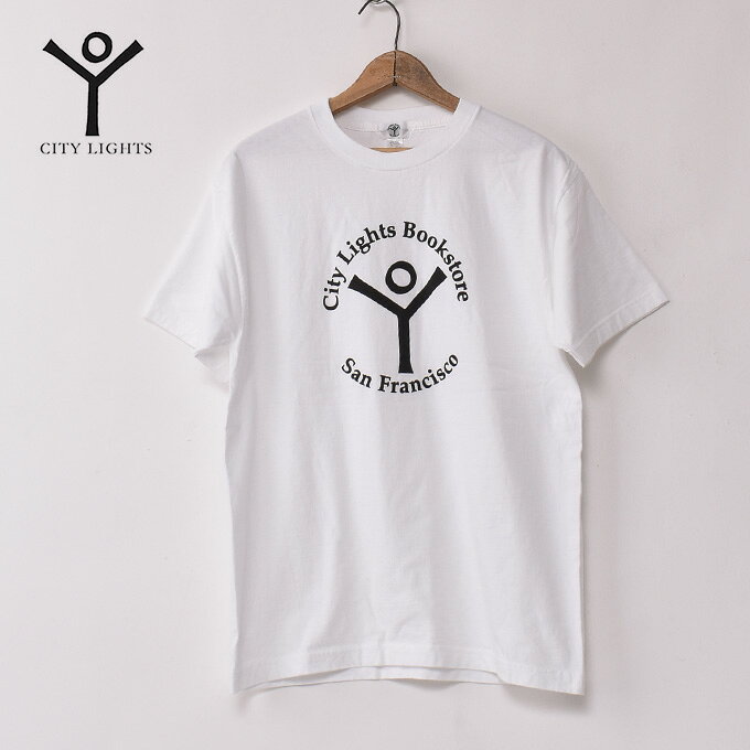 乐天商城 - City Lights Bookstore / LOGO S/S PRINT TEE / WHITEシティ ライツ ブックストア / ショートスリーブ プリント Tシャツ/ ホワイト[ネコポス対応]
