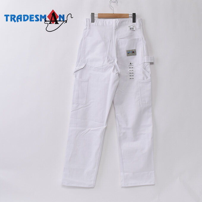 【TRADESMAN】トレイズマン トレーズマンSINGLE KNEE PAINTER PANT シングルニーペインターパンツACE DROP Co. アメリカ製WHITE ホワイト