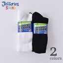 ジェフリーズソックスNON-BINDING CREW SOCKS 2PAIR PACKノンバインディング クルーソックス 2パック全2色 WHITE・BLACK