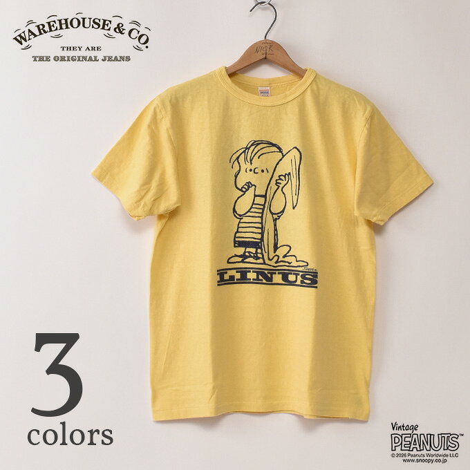 WARE HOUSE / Lot YP126S-4 I LOVE MANKIND... (LINUS) T-SHIRTSウエアハウス / アイ ラブ マンカインド (ライナス) Tシャツ 全3色