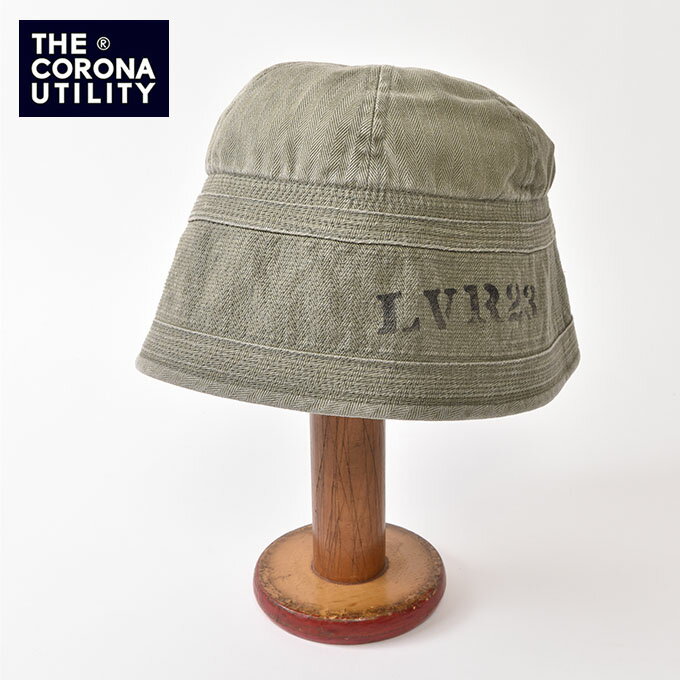 乐天商城 - THE CORONA UTILITY / CA010-25-04 NAVY HAT / Olive green w/ Bio-washコロナユーティリティ / ネイビー ハット / オリーブグリーン バイオウォッシュ[ネコポス対応]