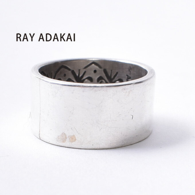 ナバホ族【RAY ADAKAI】レイアダカイDouble Stamp Ring Planeダブルスタンプリング プレーンSize M（19号）z5x