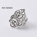 ナバホ族【RAY ADAKAI】レイアダカイEmboss Ring Mideumエンボスリング ミディアムSize M（19号）z5x