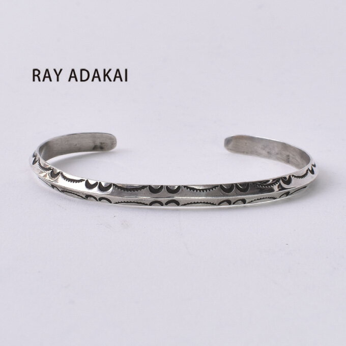 ナバホ族【RAY ADAKAI】レイアダカイTriangle Bracelet NarrowトライアングルブレスレットサイズMz5x