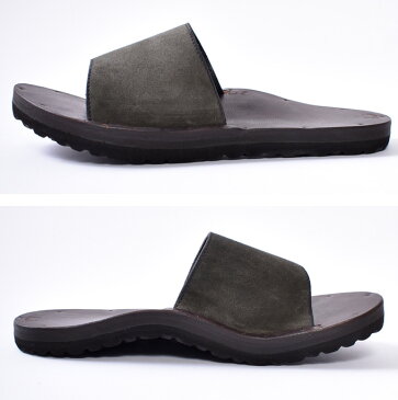 【JUTTA NEUMANN】ユッタ ニューマンSIMONE / BIRKENSTOCK SOLEシモーネ / ビルケンシュトックソールラウンドタイプ レザー サンダルMOSS SUEDE モススウェード