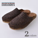 【MOHINDERS】モヒンダースMEN’S CITY SLIPPERS-WOVENレザーサンダル全2色（BROWN BLACK）