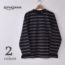 【KAPTAIN SUNSHINE】キャプテンサンシャインHard Twisted Border Jersey L/S Tee (KS24SCS09)ハードツイストボーダージャージーロングスリーブTシャツ全2色 (NAVY BORDER INK BLACK BORDER)