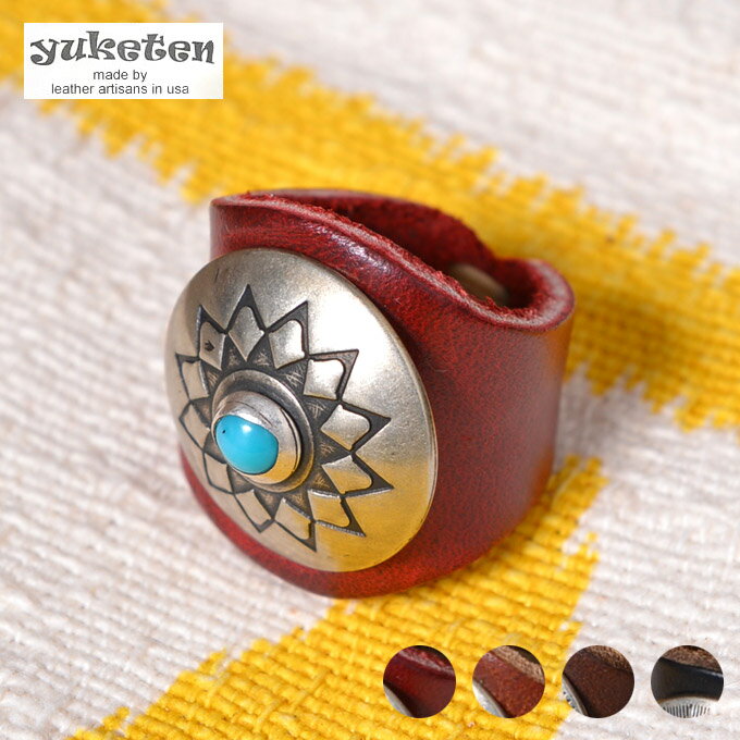 yYUKETEN zPeLEATHER RING with CONCHO@U[O R`tS4F[lR|XΉ]