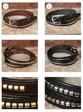 《マスタ待ち》MadeInUSA【ToryLeather】トーリレザートリーレザー3/4インチクリンチャーベルトスタッズベルト全2色