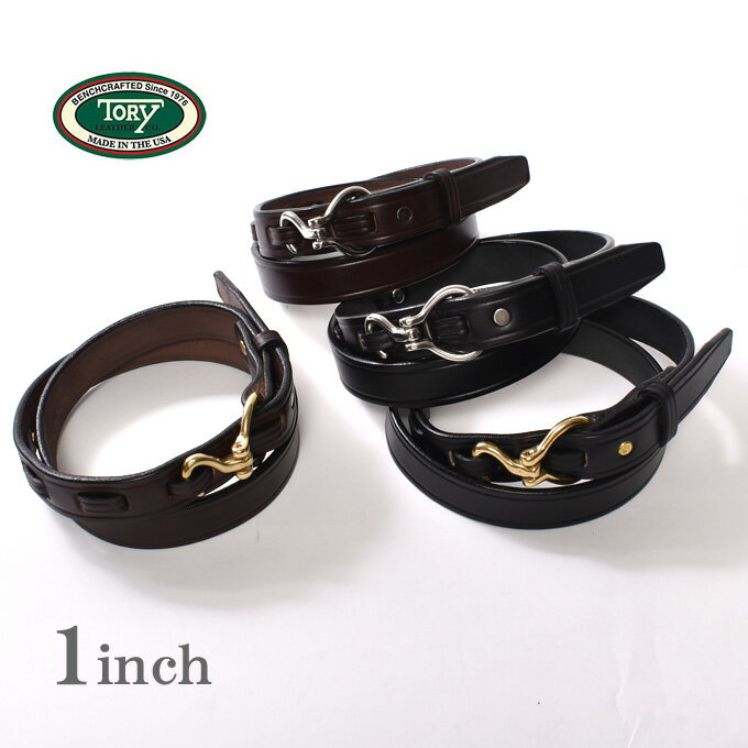 バックルベルト ベルト（メンズ） Tory Leather / 1inch Mini Hook Buckle Belt (#2670) トリーレザー 1インチ ミニフックバックルベルト全4色
