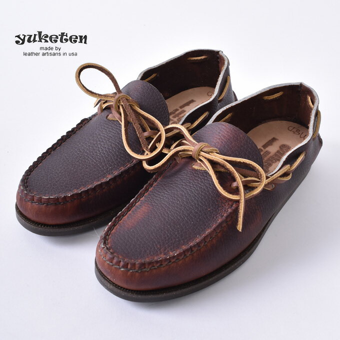 【YUKETEN】ユケテンALL HANDSEWN CANOE MOC オールハンドソーンカヌーモックモカシン デッキシューズBROWN ブラウン《S-50》