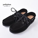 【YUKETEN】ユケテンBOAT SHOE w/camp soleモカシン デッキシューズFO Nero ブラック スウェード