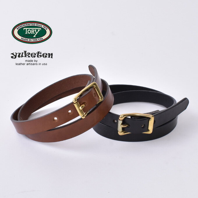 バックルベルト ベルト（メンズ） 【YUKETEN×TORY LEATHER】ユケテン×トリーレザー トーリレザー3/4”150 Buckle Belt 3/4インチ 150バックルベルト全2色