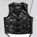 【クーポンで10%オフ】バイク革ベスト ライダーメンズ 牛革 バイクジャケット ライダースベスト 牛革バイクベスト バイクウェア レザー 本革 前開き カジュア...