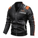 【スーパーSALE 10%OFF】バイクジャケット 革ジャン アウター ライダース バイク ライダースジャケット レザージャケット フェイクレザー PU ジャケット メンズ カジュアル 裏起毛 父の日