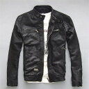 【スーパーSALE 10%OFF】バイクジャケット 革ジャン 皮ジャン 羊革 本革 真革 羊レザー レトロ風 アウター ライダース ライダースジャケット バイク レザージャケット 防風 防寒 レザー お洒落 革ジャン メンズ 大きいサイズ カジュアル