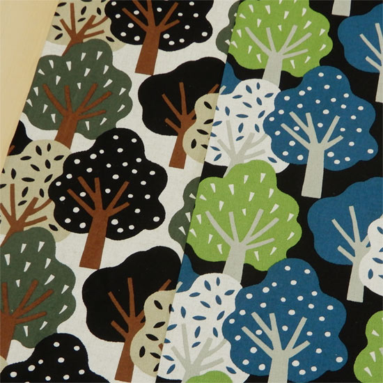 【10cm単位】生地 北欧風 綿麻 キャンバス なんの木 布 コットンこばやし う早この布 コットンリネン おしゃれ 北欧柄 布地 生地屋 110cm幅 商用利用可能 メール便2mまで可