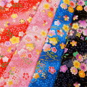 ちりめん生地 カットちりめん 35cm×33cm 縮緬生地 京ちりめん かすみと花 金彩 金閣 カットクロス レーヨン 布 はぎれ 端切れ 布地 プリント 商用利用可 メール便10枚まで