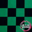 緑×黒 市松模様 ブロード 5cm角（単位50cm）ビッグチェック/コスプレ/生地/コットン