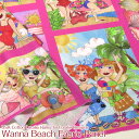 USAコットン Loralie Harris for Loralie DesignsWanna Beach Fabric Panel(単位：1パネル)ローラライハリス/ロラライハリス/ロラリー/アメリカンファブリック/USAコットン/生地/綿/コットン/パネル柄/海/夏/ビーチ/水着/バカンス/太陽/マーメイド