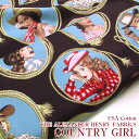 USAコットン THE ALEXANDER HENRY FABRICS COUNTRY GIRL(単位10cm)アレキサンダーヘンリー/アメリカンファブリック/生地/綿/コットン/シーチング/カントリーガール/カウボーイハット/カウガール/女性