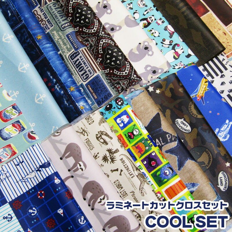 ラミネートカットクロスセット COOL SET（1セット）お得/お買い得/生地/福袋/撥水加工/ビニールコーティング/男の子