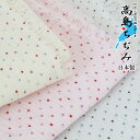 高島ちぢみ　カラフルピンドット(単位50cm)涼感/ひんやり/すずしい/夏用/クレープ/楊柳/生地/日本製/水玉/マスク