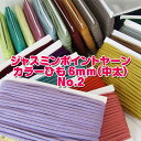 ジャスミン ポイントヤーンカラーひも6mm【中太】No.2(単位10cm)カラーロープ/カラー丸ひも/アクリルひも/ひも細/ヒモ/持ち手/コード/巾着/入園/入...