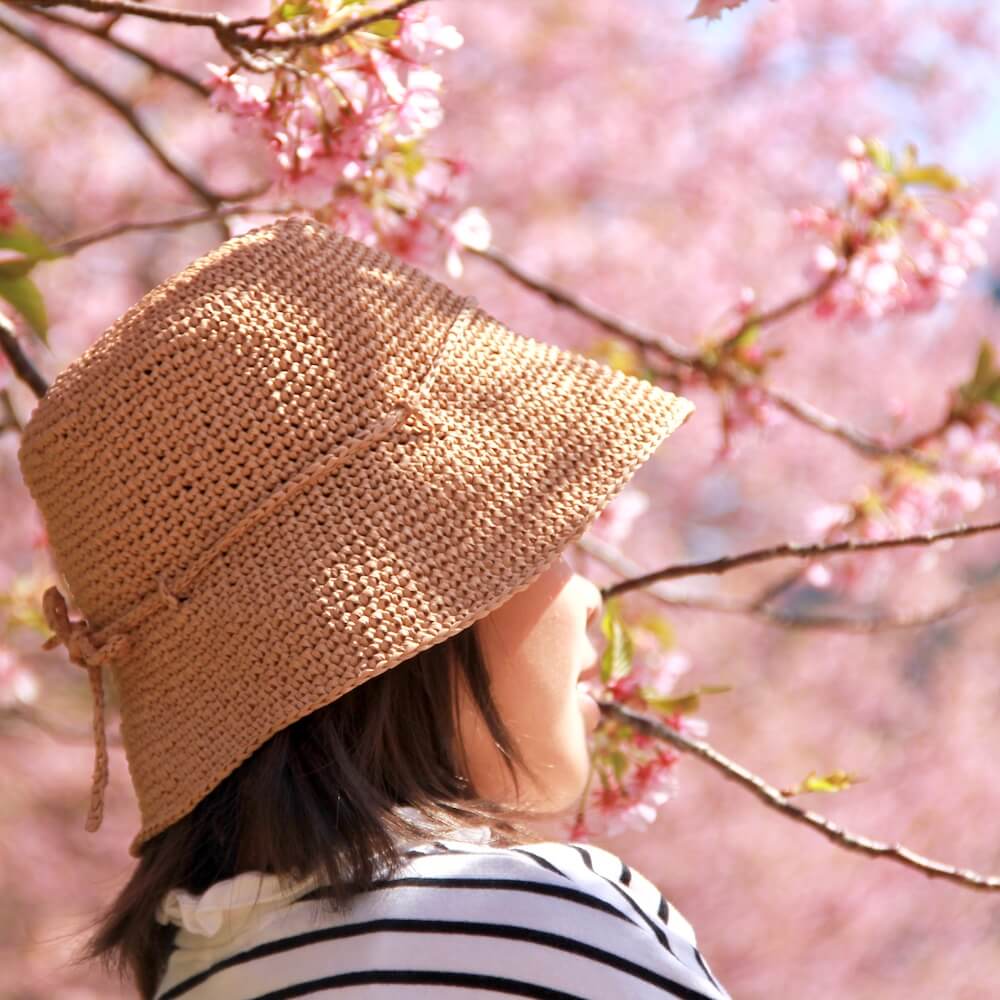 キッズクローシュハット キット【キット/手芸/編み物/手編み/ラフィア/帽子キット/編み図/レシピ/初心者/動画解説/レディース】 cottonraffia-10000116 コットンラフィア 楽天市場店 サンプル画像3