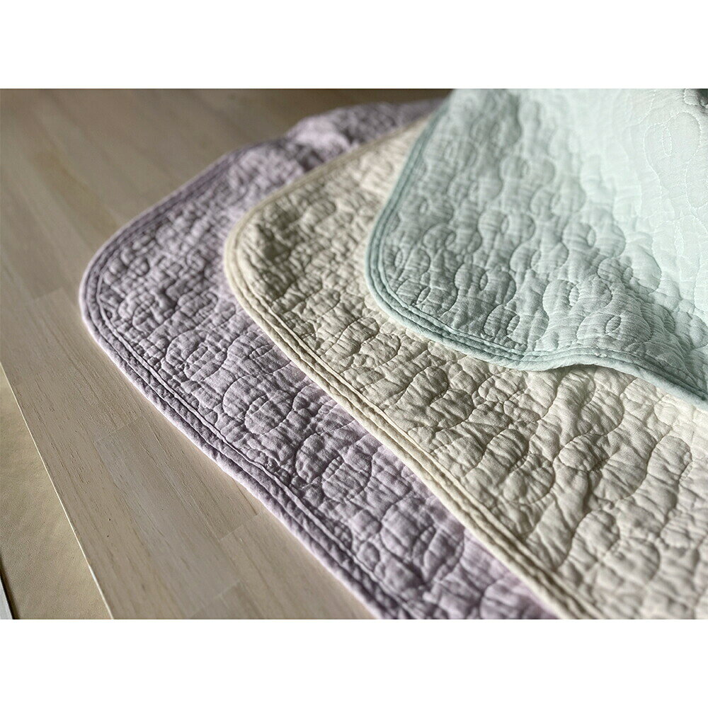 敷きパッド 綿100% イブル ダブル 140×205cm オールシーズン 高吸水 水洗いキルト キルト 両面 中わた コットン さらさら ベッドパッド ベッドパット 春 夏用 敷パッド 敷きパット 敷パット 丸洗い 夏 秋 冬 ベッド さらっと ベッドシーツ [3]