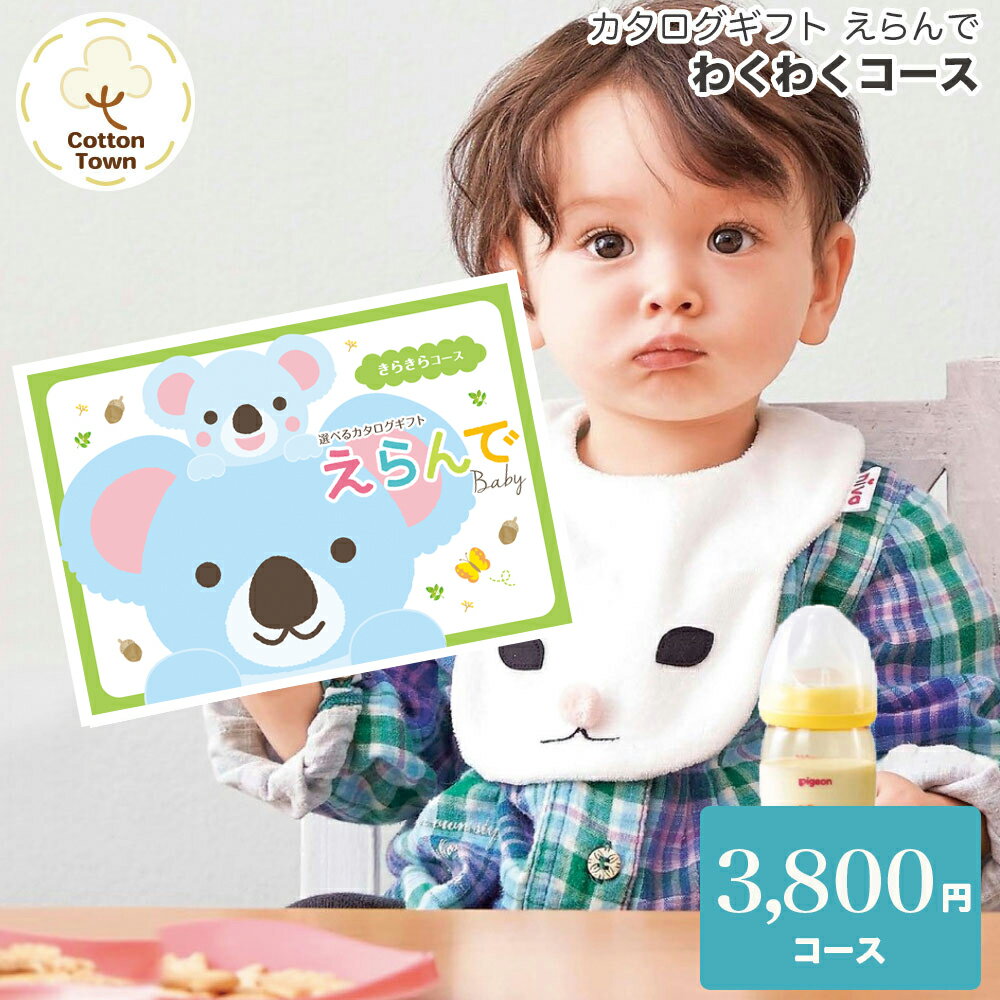 カタログギフト (3800円コース) えらんで きらきらコース 送料無料 御祝 出産 お祝い 男の子 女の子 ギフトカタログ グルメ おしゃれ 1