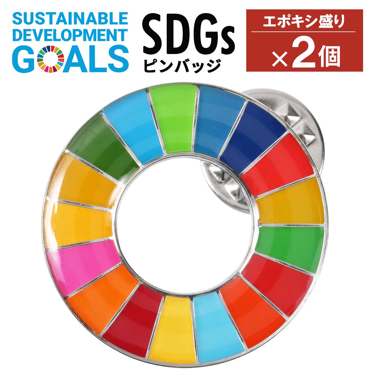 【楽天1位】 SDGs ピンバッジ 2個 国