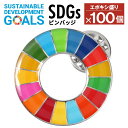 【楽天1位】SDGs ピンバッジ 100個 国連本部公式最新仕様 25mm 20mm 小さめ SDGsバッジ 丸み サステナブル 17 目標 バッチ バッヂ sdgs