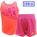送料無料 adidas アディダス 子供服 キッズ 女の子 タンクトップ ショートパンツ セットアップ 上下 3T 100cm