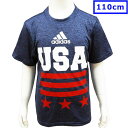 送料無料 adidas アディダス 子供服 キッズ カットソー トレーニングウエア 半袖 Tシャツ サイズ4 110cm