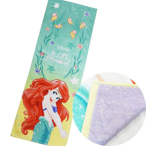 送料無料 ディズニー プリンセス アリエル リトルマーメイド 子供タオル スポーツタオル ジュニアバス..