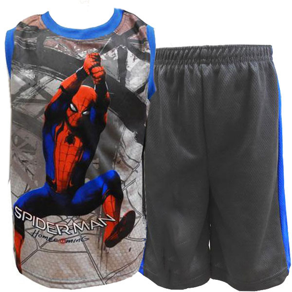 送料無料 アメコミ スパイダーマン 子供 キッズ ジャージ 上下 セットアップ サイズ7 130cm