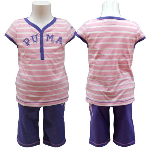 【訳あり処分】PUMAプーマガールズカットソー&ハーフパンツスポーツミックス4才110cm【アメリカ買付商品】