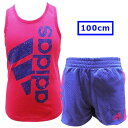 送料無料 adidas アディダス 子供服 キッズ ジャージ 上下 セットアップ タンクトップ ショートパンツ 3T 100cm