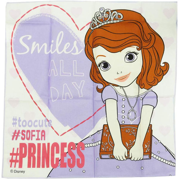 送料無料 日本製 ランチーフ ランチクロス お弁当ハンカチ ディズニー プリンセス ソフィア 43×43cm スケーター