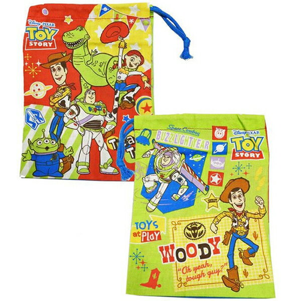 送料無料 日本製 ディズニー トイストーリー 歯ブラシホルダー付 コップ袋 コップ入れ 巾着 148×205mm