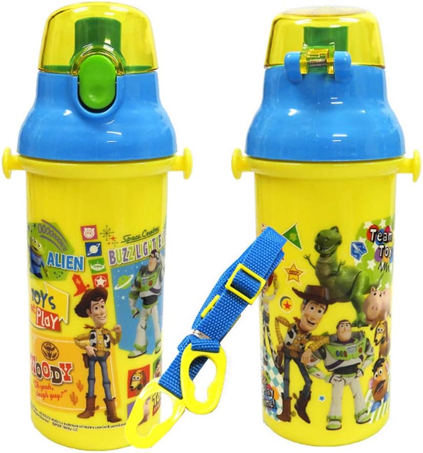 送料無料 日本製 水筒 プッシュ式 直飲み スポーツボトル 子ども用水筒 ワンタッチ ボトル 480ml 食洗機対応 トイストーリー スケーター
