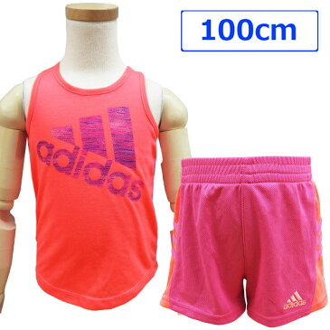 【ポイント5倍★300円クーポン 10/4 20:00〜10/11 1:59】 送料無料 adidas アディダス 子供服 キッズ 上下セット セットアップ タンクトップ Tシャツ ショートパンツ 3歳 100cm 【アメリカ買付商品】【SP10】
