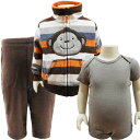 送料無料 Carter’s カーターズ ベビー服 セットアップ 上下セット 3点セット フリース 3M 6M 50cm 60cm 70cm